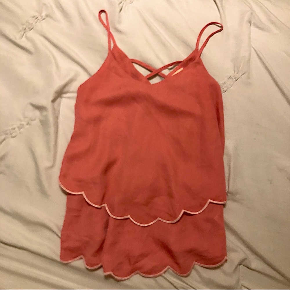 Tiered Salmon Tank Top